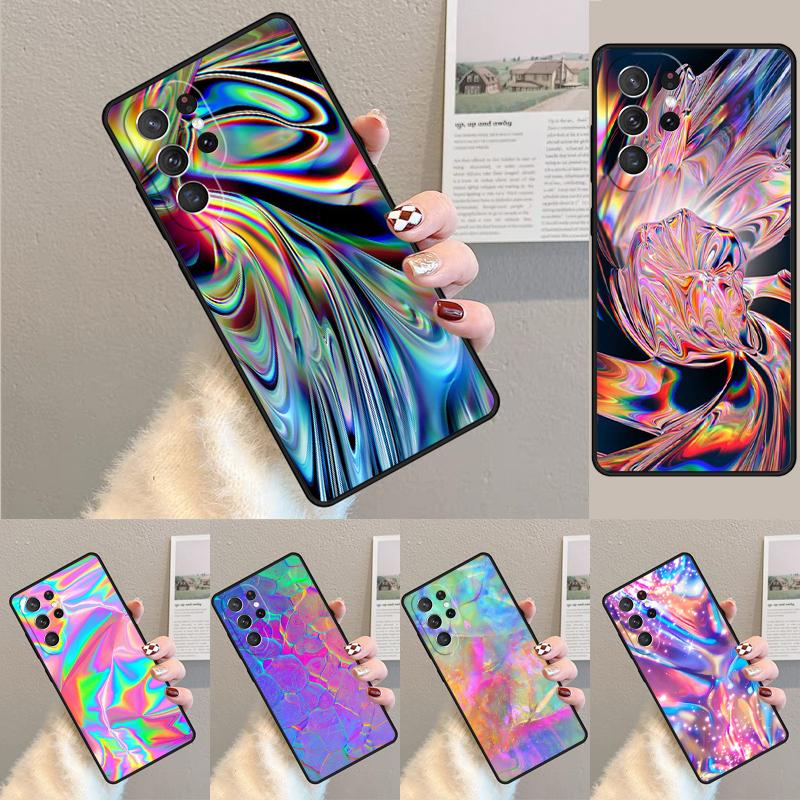 Голографический радужный силиконовый чехол для телефона для Samsung Galaxy note 10 pro S26 S25 S24 S23 S22 S21 Plus S25Ultra Capa Cover