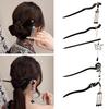 Chinese Ancient Style Hair Stick Metal Pendant Tassel Handmade Hair Chopstick Women Fringe Design Updo Hairstyle Accessory