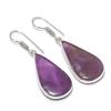 Серьги из стерлингового серебра 925 пробы с натуральным шалфеем и аметистом 1,77 дюйма v9Q49
