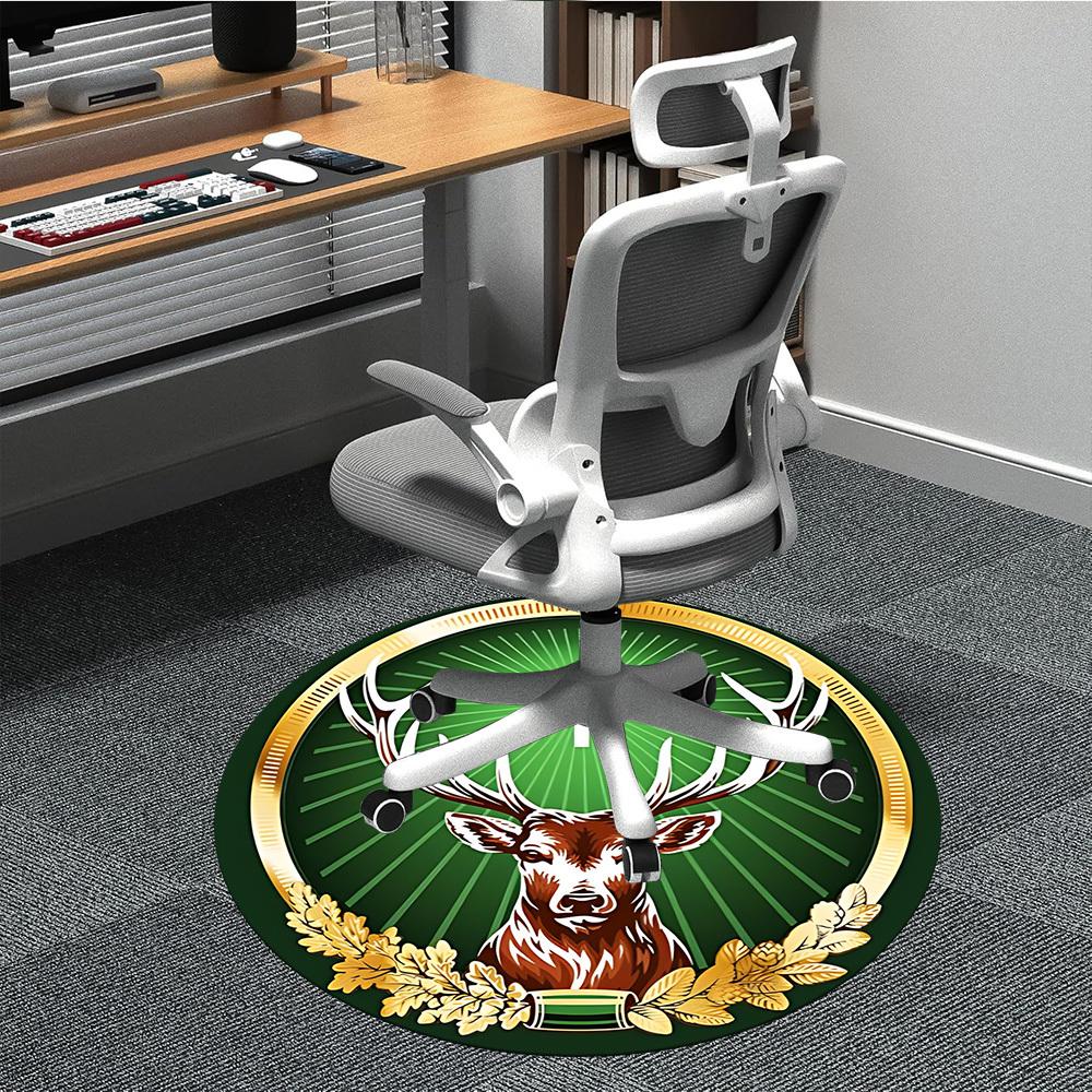 1 шт. Круглый коврик Jaegermeister для офиса, нескользящий, мягкий и прочный офисный коврик для декора интерьера, идеально подходит для офиса, красивое украшение