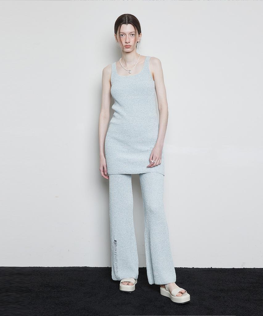 LARTIGENT L3 Demage Knit Pants(Sky Blue)