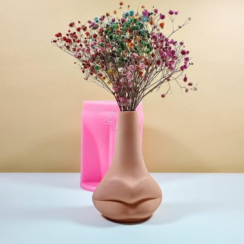 Big Mouth Vase Resin Molds Succulent Plant Flowerpot Silicone Mould Concrete Cement Gypsum Mold DIYs Crafts Home Decors