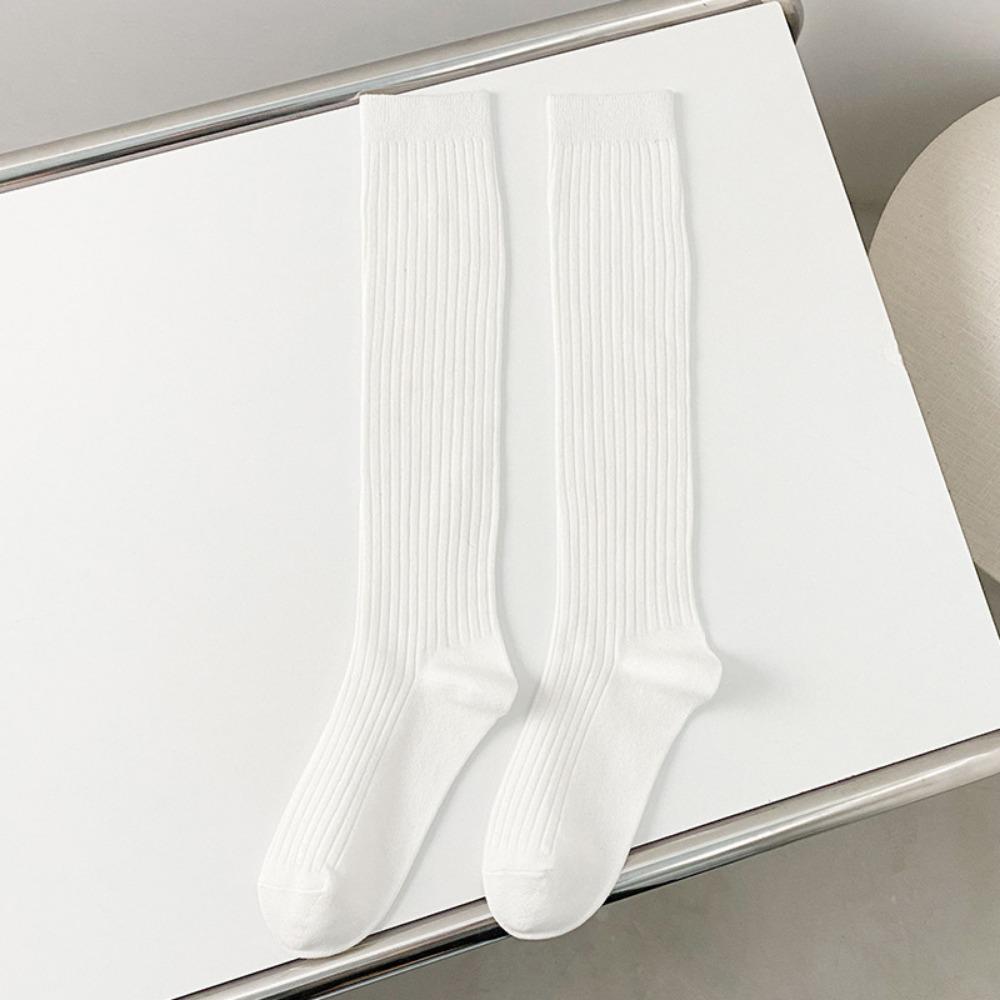 Solid Color Women Stockings Nylon Long Knee High Socks Fashion Soft Warm Socks