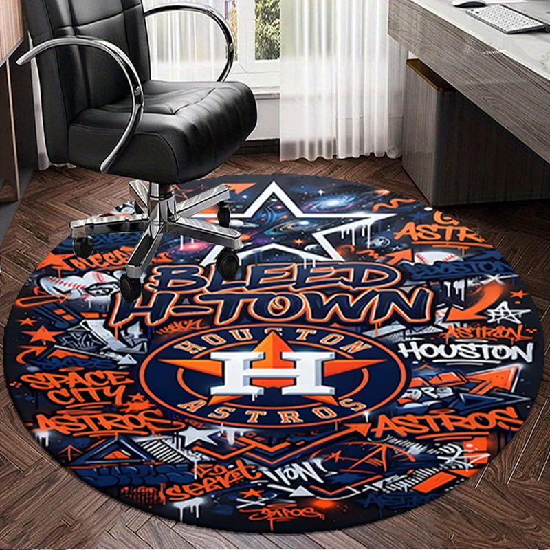 Houston basketball Graffiti Art Rug Office Carpet Non-Slip Mat, Chair Rug Floor Covering for Gaming, Bedroom,Living Room ,Home Decor Christmas Gift