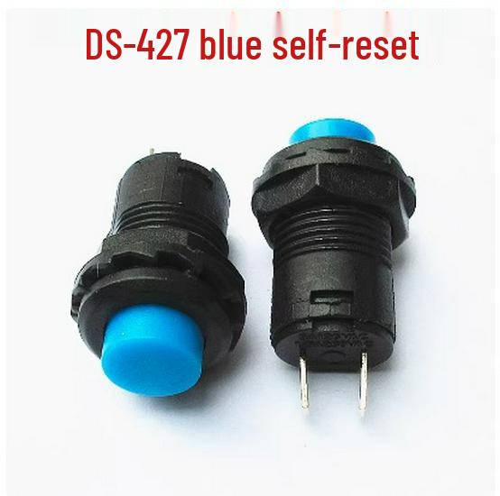 DS-428/427 Self-Locking Round Button Switch with Lock, Self-Reset 12MM, Red/Green/Yellow