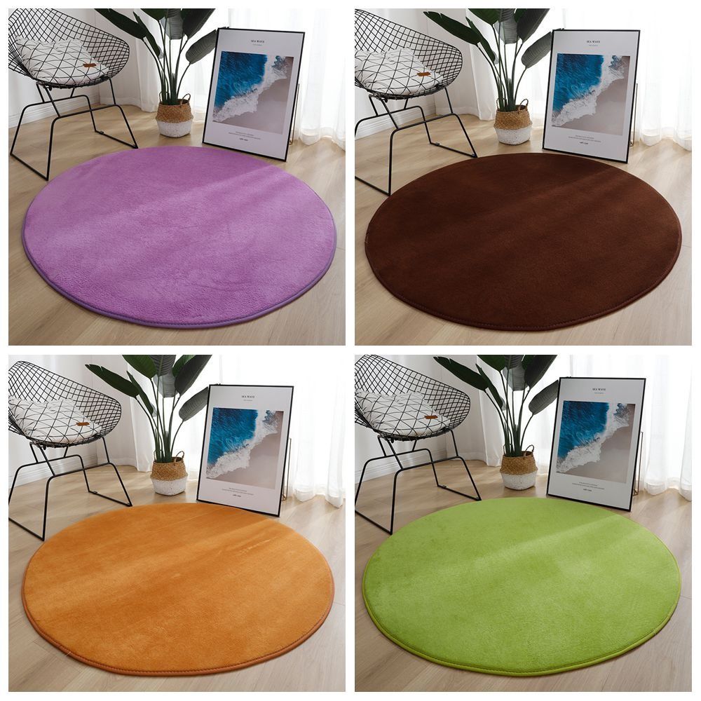 Soft Plush Living Room Rugs Non Slip Furry Carpet Round Carpet For Living Room Home Decor Bedroom