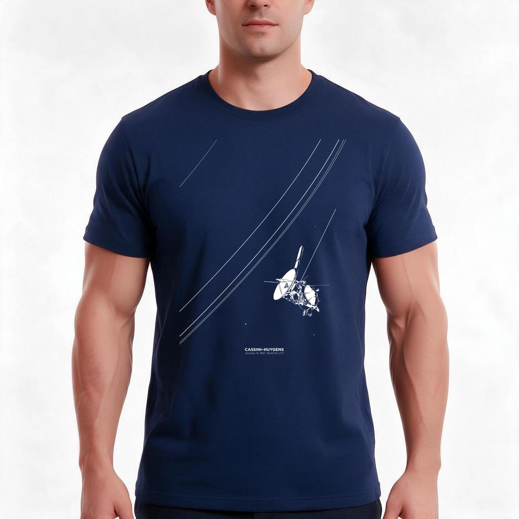 Cassinihuygens Tshirt Summer Casual Cotton Tee Oversized Streetwear Tops Vintage Graphic Print Loose Fit Short Sleeve