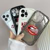 LZ21 Lips Kiss Design Art Clear Soft Wave Phone Cases for iPhone 15 13 Pro Max 12 Mini 14 8 Plus XS Max XR 6 Protection Back Cover