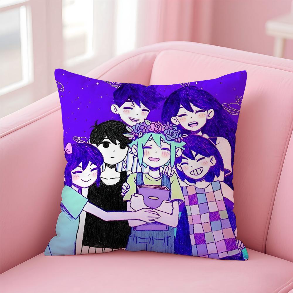 Eerie Indie Japanese Game Anime Kwaii OOmori Cushion Cover Pillow Case Soft Skin Friendly Fabric Concealed Zipper