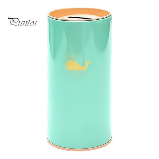 Металлическая копилка большой емкости с рисунком животных, детский цилиндрический сберегательный банк, инструмент для финансового управления