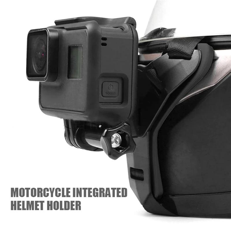 Комплект крепления на подбородок мотоциклетного шлема для камер GoPro Hero 13 12 11 10 9 8 7 insta360 SJCAM AKASO DJI Osmo Action