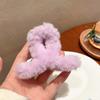 Faux Fur Hair Claw Fluffy Hair Barrettes Hairpins Crab Headwear  Autumn
