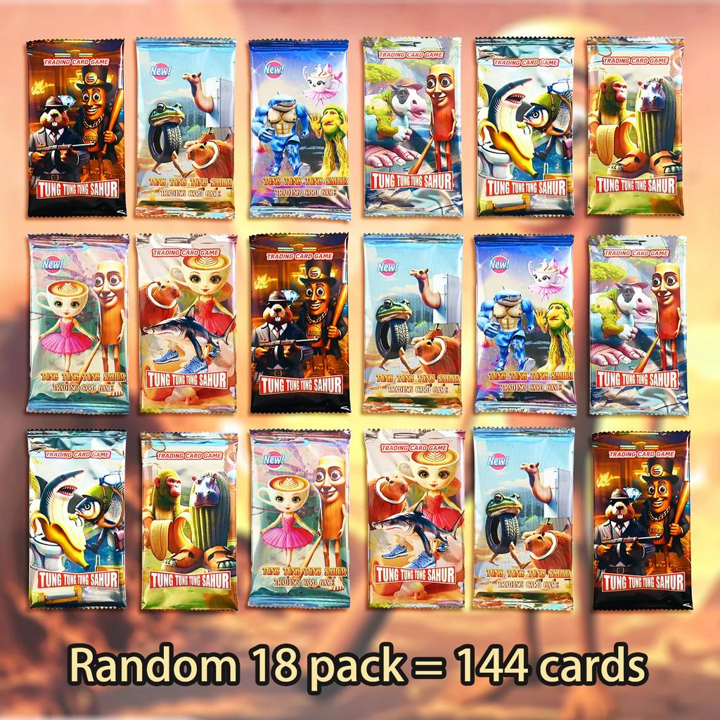 Коллекция карт Italian Brainrot Карточная игра Карточная битва Carte Toystung Sahur Tralalero Tralala Для фанатов Дети Прекрасный подарок