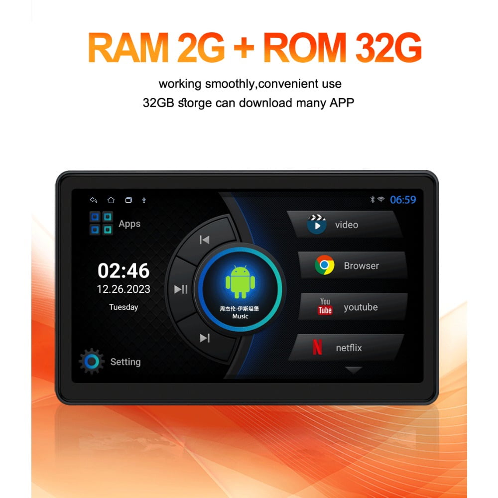 10,1-дюймовый автомобильный Android-монитор в подголовнике IPS INCELL-панель 1280X720 2+32 ГБ