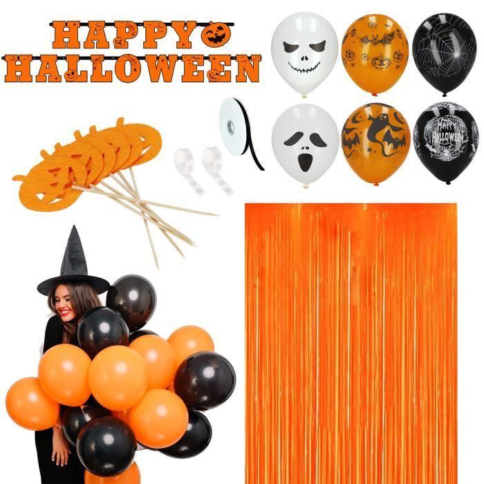Décoration d'Halloween - SPRINGOS - Guirlande de Ballons Rideau 38 Pièces - Multicolor - Intérieur - Latex
