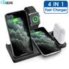 15w Wireless Charger 4 In 1 Fast Charging Station For Apple Watch 7 6 5 Iphone 14 13 12 11 Xs Max Xr X 8 Airpods 3 Pro Stand Pad