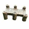 Retro Wooden Bridge Resin Ornament for DIY Plant Landscaping