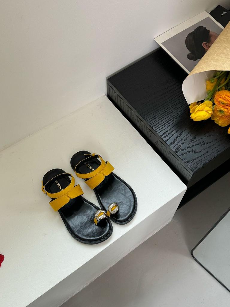 A852-12~ Сандалии с плоской подошвой, французские с металлическим носком, женская обувь лето 2025, новая римская обувь