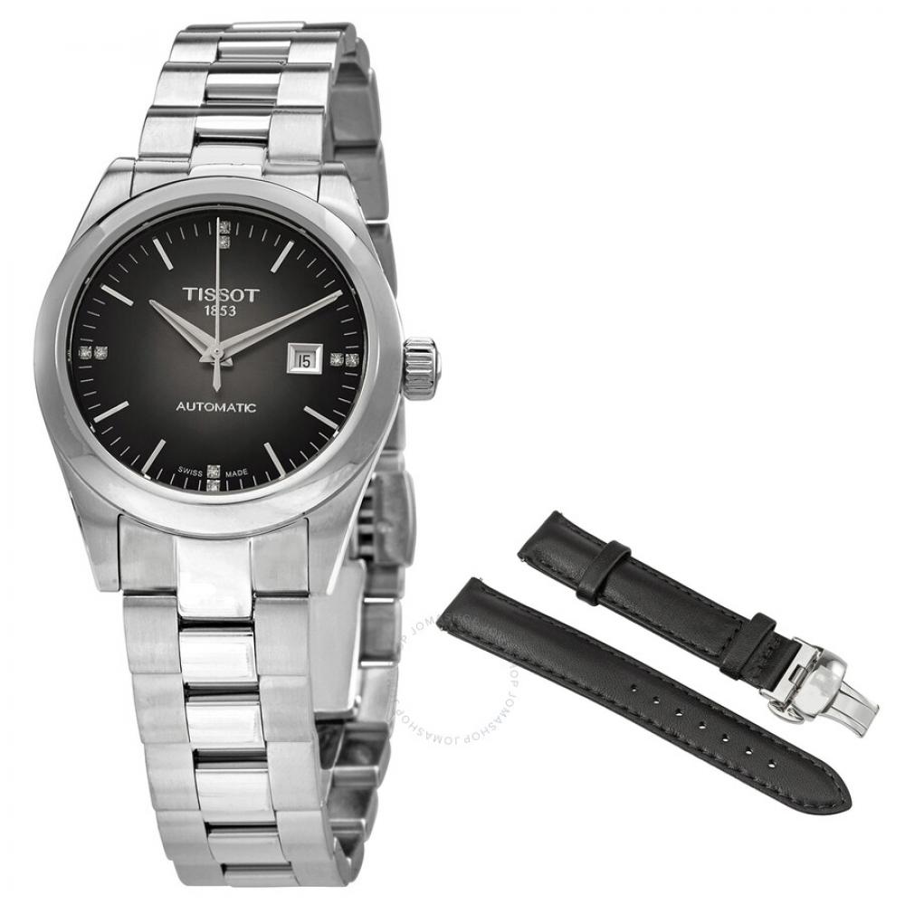 Tissot T My Lady auTomaTic Diamond anThraciTe Dial Ladies waTch T132.007.11.066.00