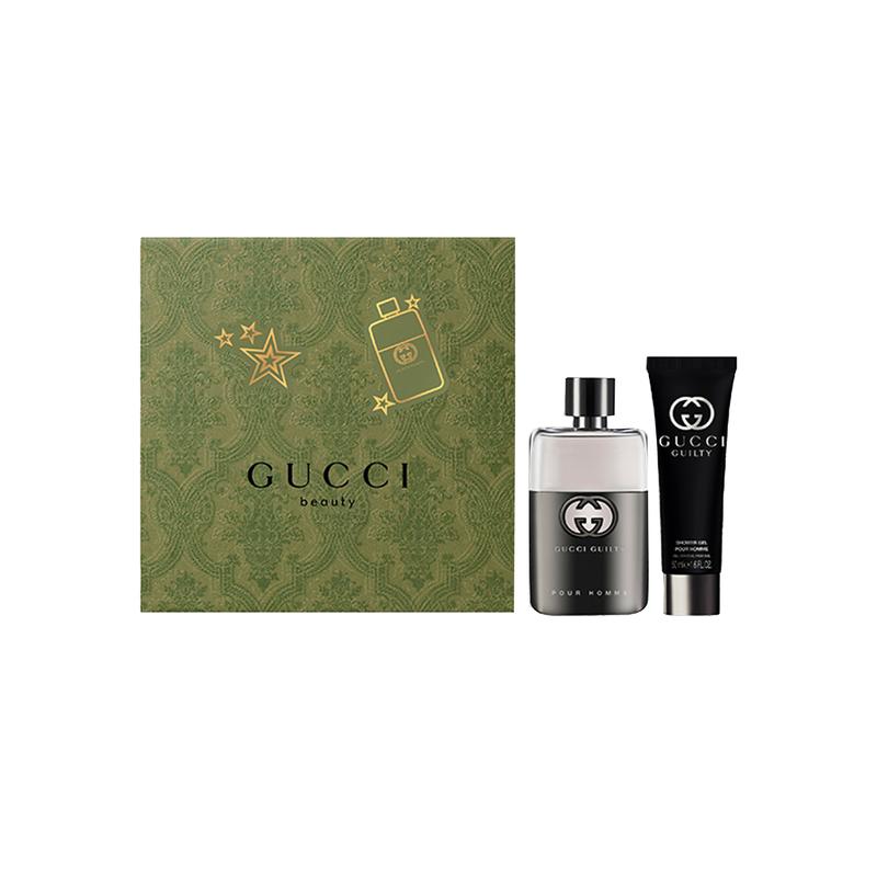 Gucci Мужской набор парфюмерии Guilty Love + Гель для душа Подарочная коробка Древесный аромат Аромат Туалетная вода EDT 50 мл + гель для душа 50 мл (ограниченный выпуск)
