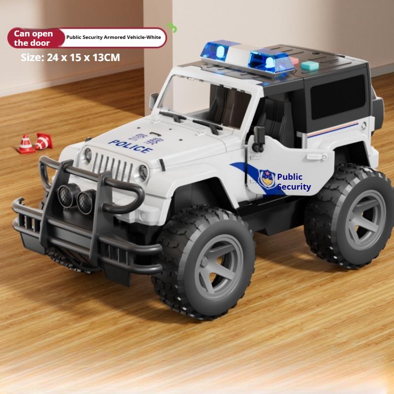 Children's Toy Car Simulation Camouflage Fire Truck Police Car Off-road Vehicle Boy Inertia Car