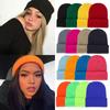 Winter Hats for Unisex New Beanies Knitted Solid Cute Hat Lady Autumn Female Beanie Caps Warmer Bonnet Men Casual Cap