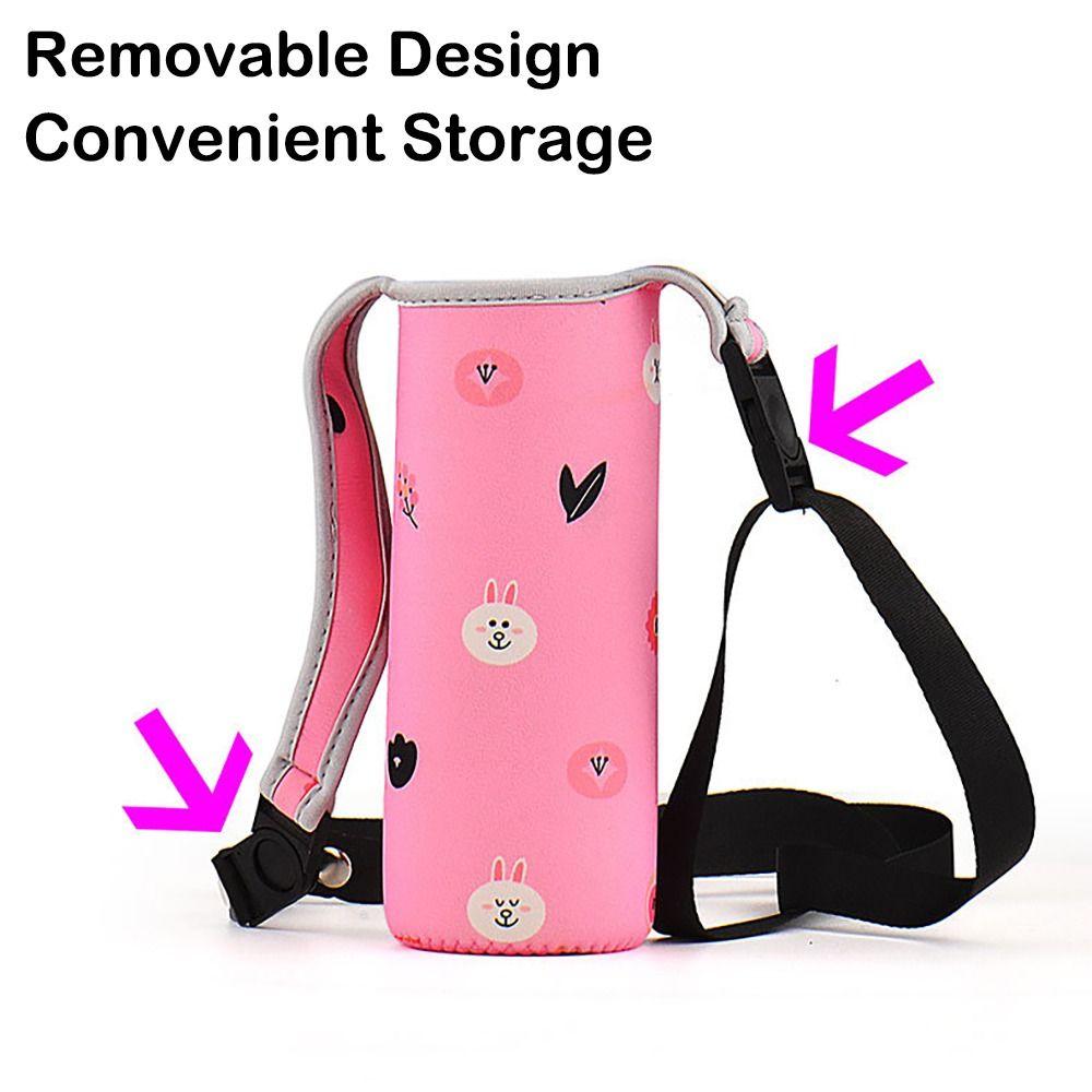 Portable Water Bottle Cover With Straps Cup Sleeve Drinkware Accessories Vacuum Cup Sleeve  Camping