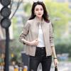 Leather Coat Women's Short Loose Slim Casual Fashion New Korean Large Motorcycle Leather Jacket Coat Spring and Autumn
