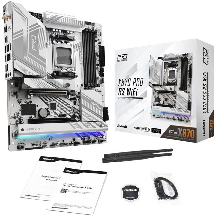 Carte mère - ASROCK - X870 Pro RS WiFi - Socket AM5 - DDR5 - WiFi 7