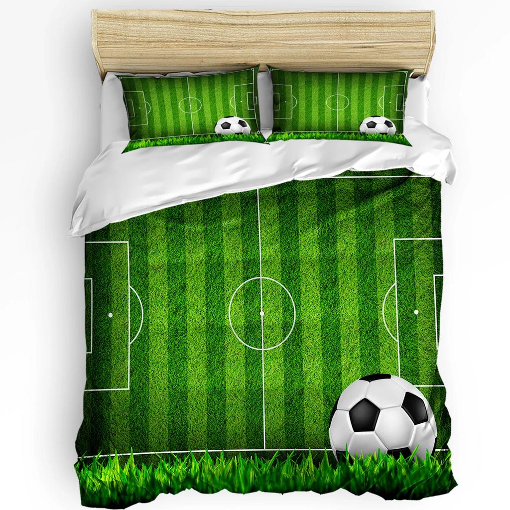 Soccer Football Game Printed Comfort Duvet Cover Pillow Case Home Textile Quilt Cover Boy Kid Teen Girl Luxury 3pcs Bedding Set
