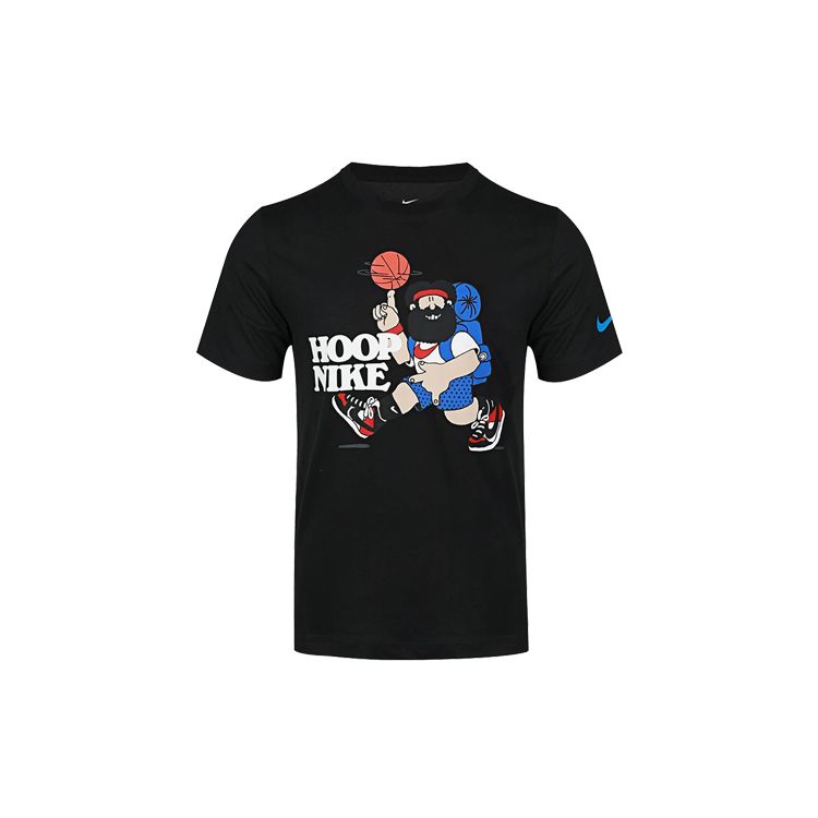 Nike Cartoon Basketball Print T-Shirt Men Tops Black CV4870-010