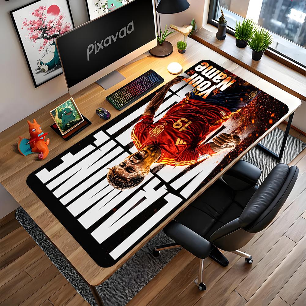 Yamal Customized Name Mouse Pad Keyboard Pad Desktop Mouse Pad Non-Slip Rubber Base Perfect Gift for Gamers And Professionals