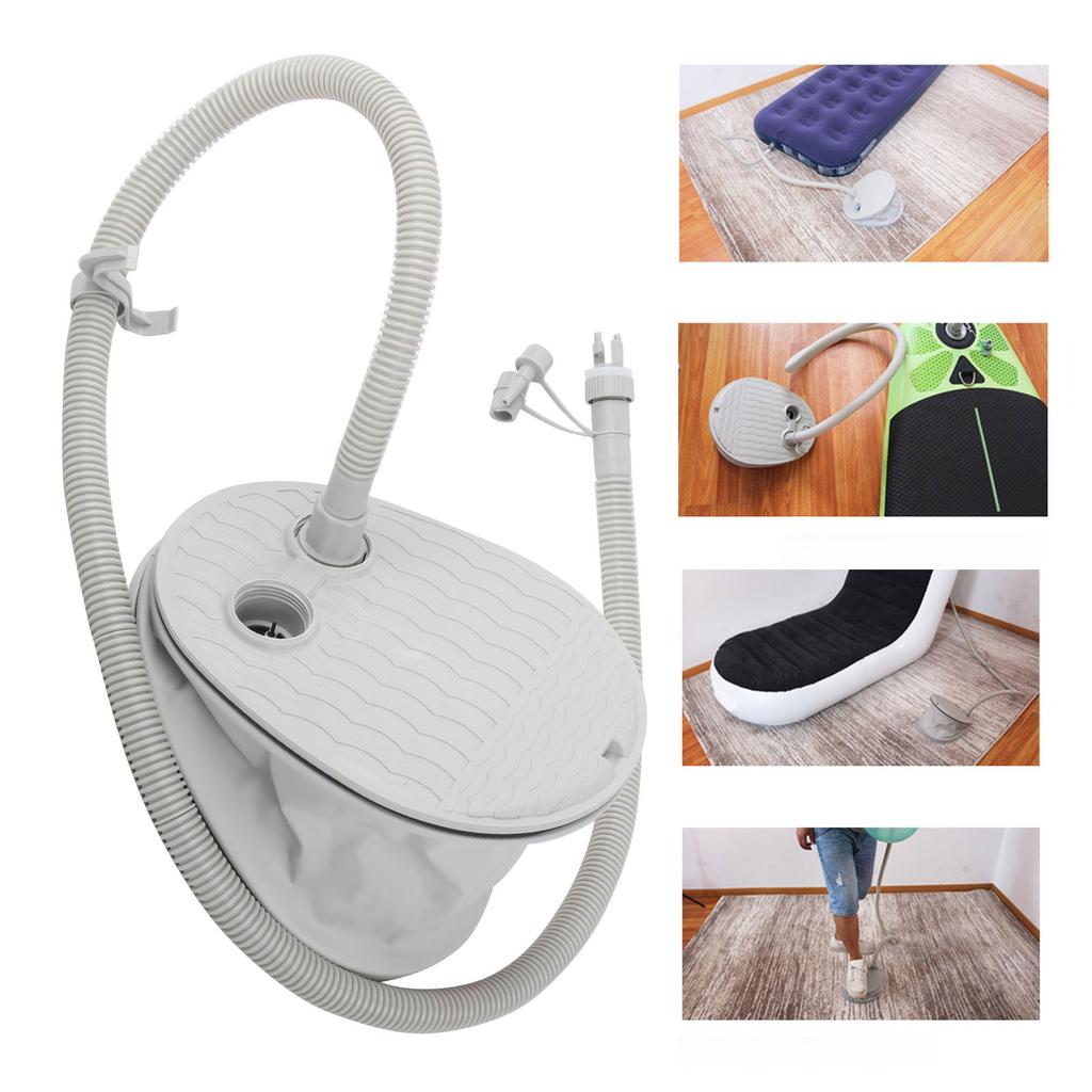 XL Foot Air Pump Portable Inflator with 3 Size Connection Nozzles for Inflatable Boats