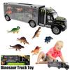 Exciting Dinosaur Truck Carry Case Transporter Dino Figures Playset For Kids Xmas Gift