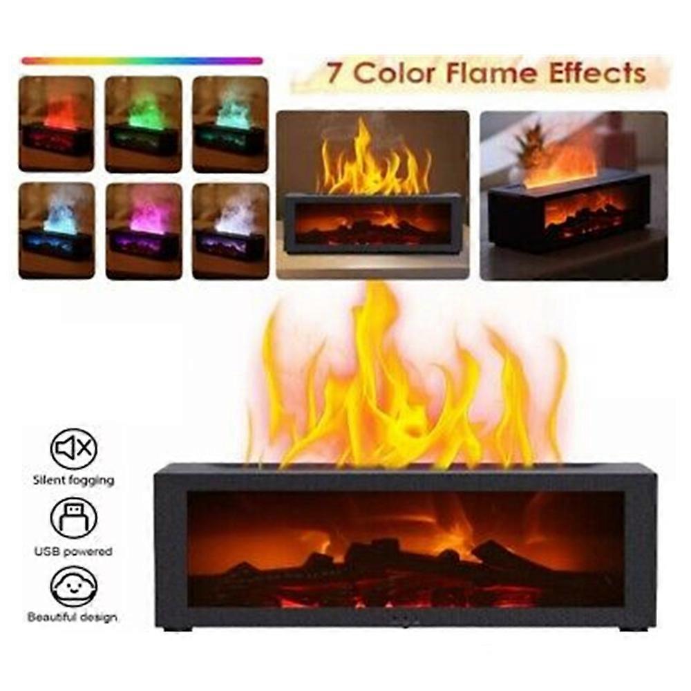 My Mini Fireplace Diffuser for Essential Oils,Flame Aroma Humidifier with Remote