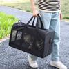 Portable Cat Carrier Bag Breathable Mesh Anti-Lost Pocket Smooth Zipper Pet Out Pouch for Puppy Travel
