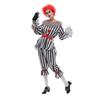 Lady’s Clown Costume Adult Halloween Women’s Creepy Circus Fancy Dress Black&White