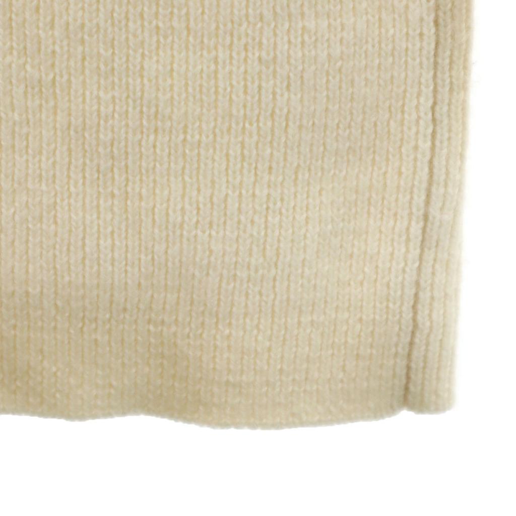 JEAN-PAUL GAULTIER Шерстяной свитер с длинным рукавом и высоким воротом 40 Белый трикотаж Женский Б/У