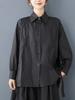 Casual Solid Color Turn-down Collar Full Sleeve Blouse New Korea Single Breasted Buckle Autumn Female Shirt GMM1110