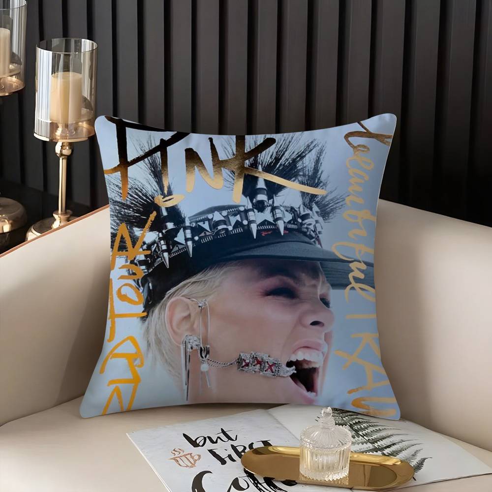 Розовый Трастфолл P!Чехол на подушку Nk Singer для дома, общежития, спинки стула, короткий плюш, двусторонняя печать, подушка для офисного сна