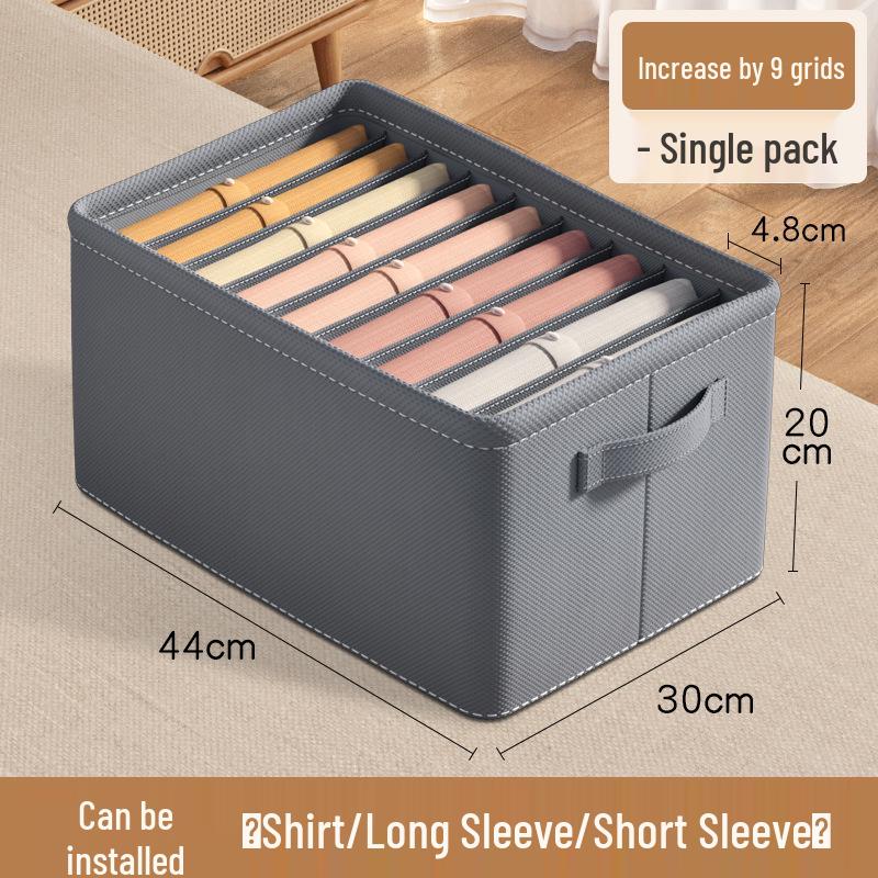 Houndstooth Foldable Clothes Storage Box with Dividers, Large Capacity for Bedroom