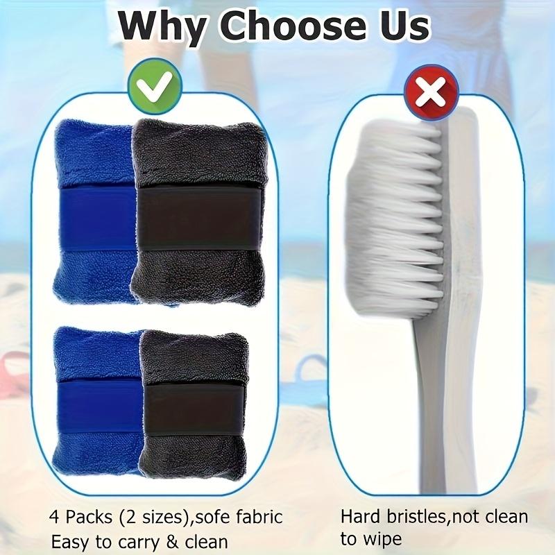 4pcs Portable Beach Sand Removal and Cleaning Tool. For Travel, Beach Vacations, Camping, Outdoor Activities, and Cleaning Tool