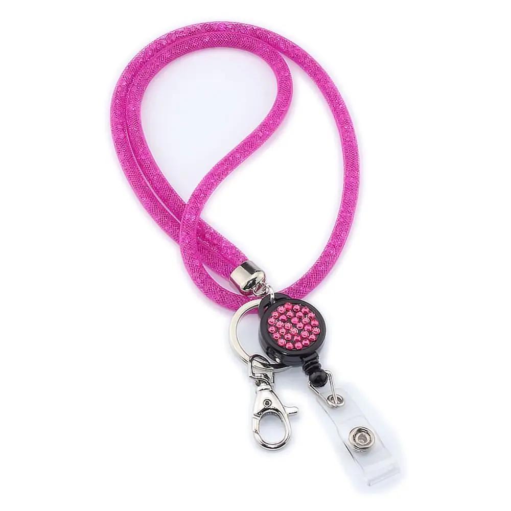 3 in 1 Portable Women Multi Color For Keys Id Card Retractable Lanyard Lanyard Keyring Phone Strap Key Strap Badge Holder