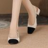 Fashion Mixed Colors Buckle Strap Women's Pumps Low Heel Square Heel Shoes Female 2024 Hot Sale Slingbacks Fashion Office Pumps