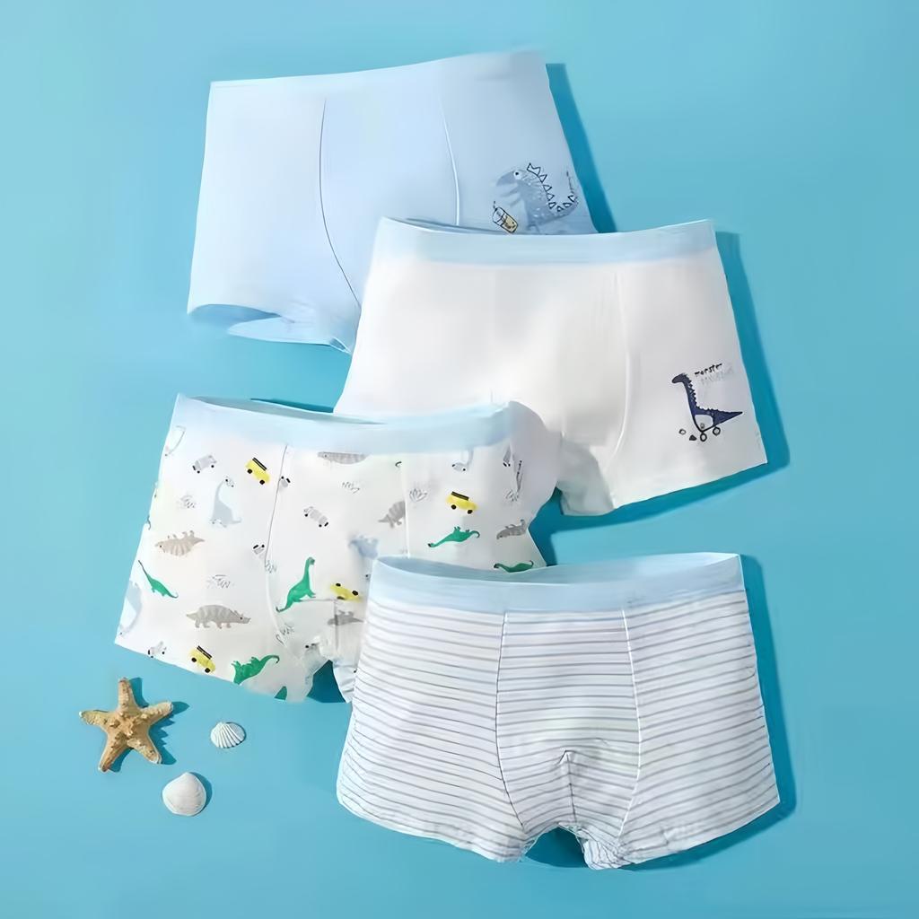 Boys Cotton Cartoon Underwear No Show Seamless Comfort Shorts Kids Boxer Briefs Breathable Soft Lightweight Kids Shorts