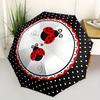 1pc Ladybug PolkaDot Auto Open/close, All-Season Portable Folding Umbrella for Women & Men, Travel, Everyday, Formal Events - Compact Luxury Parasol,