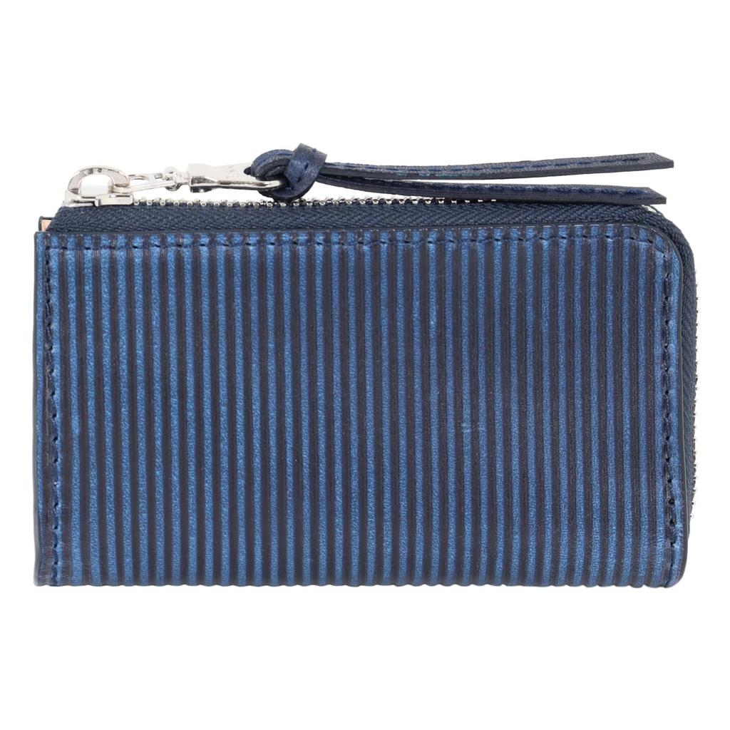 Ключница из натуральной кожи, окрашенная индиго, с тиснением, прямая ZYS293, кожаный чехол для проездного, коровья кожа, итальянская кожа, тиснение, темно-синий [Baggy Port] Мужская