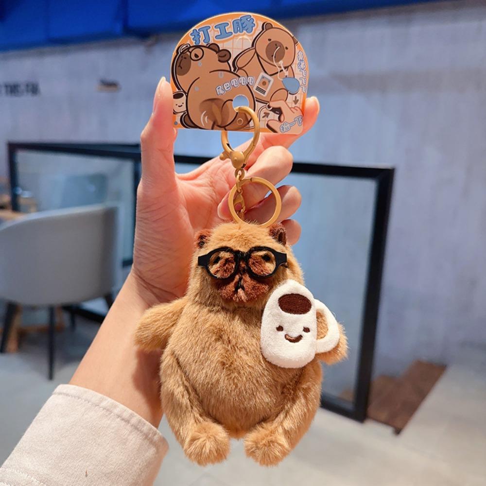 Мягкие игрушки Обезьяна с белой мордочкой Плюшевая игрушка Мягкий мех Плюшевая кукла Шимпанзе Кукла Брелок Держатель для ключей 12 см Обезьяна Подвеска на машину