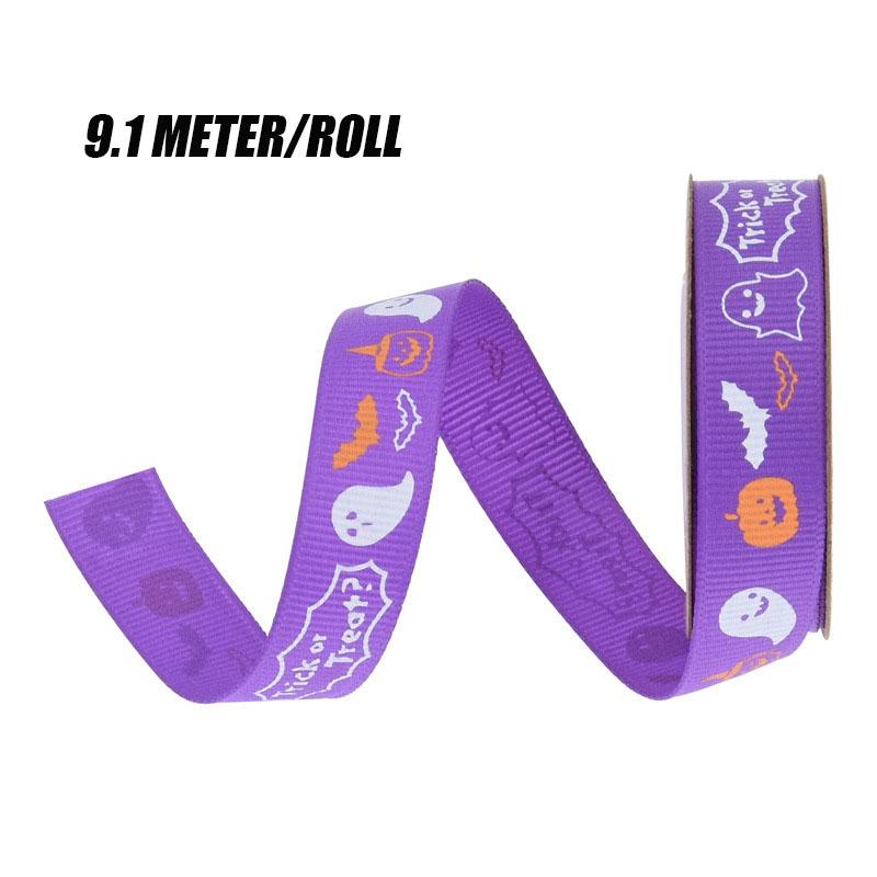 5/10 ярдов 10/15/25 мм хэллоуин украшения Grosgrain лента напечатанная хэллоуин лента для свадьбы рождественское украшение DIY обертка