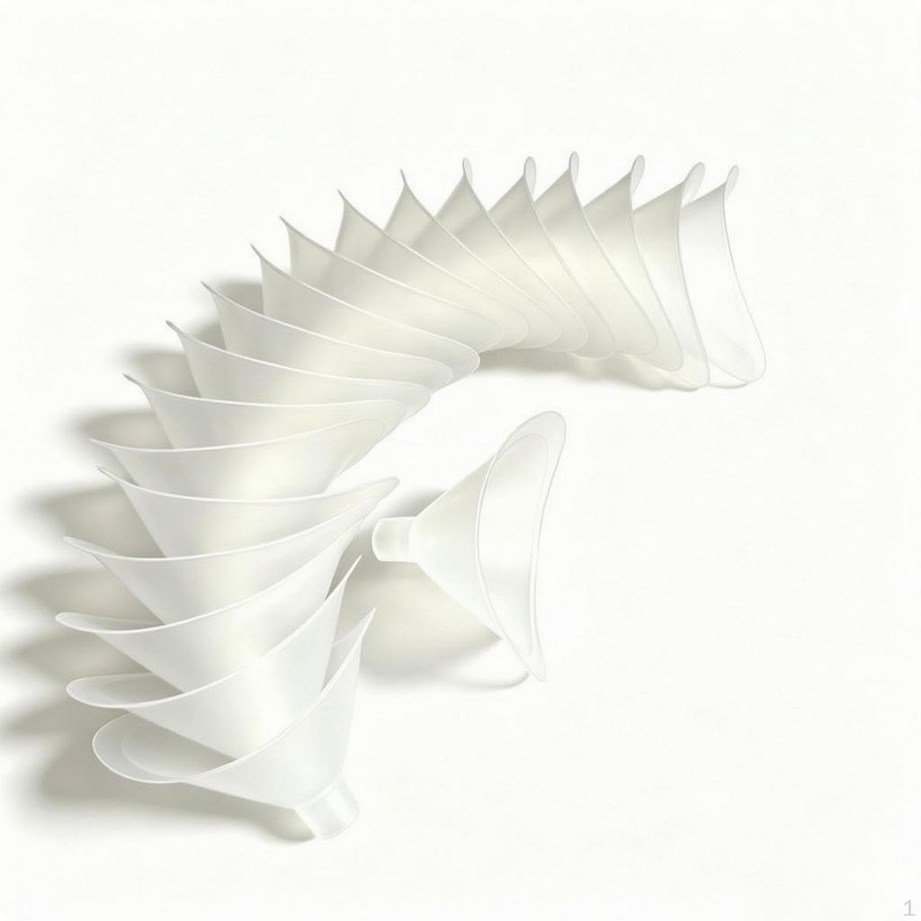 20 Pieces Spirometer Mouthpiece with Threaded Interface FoodGrade for Students,